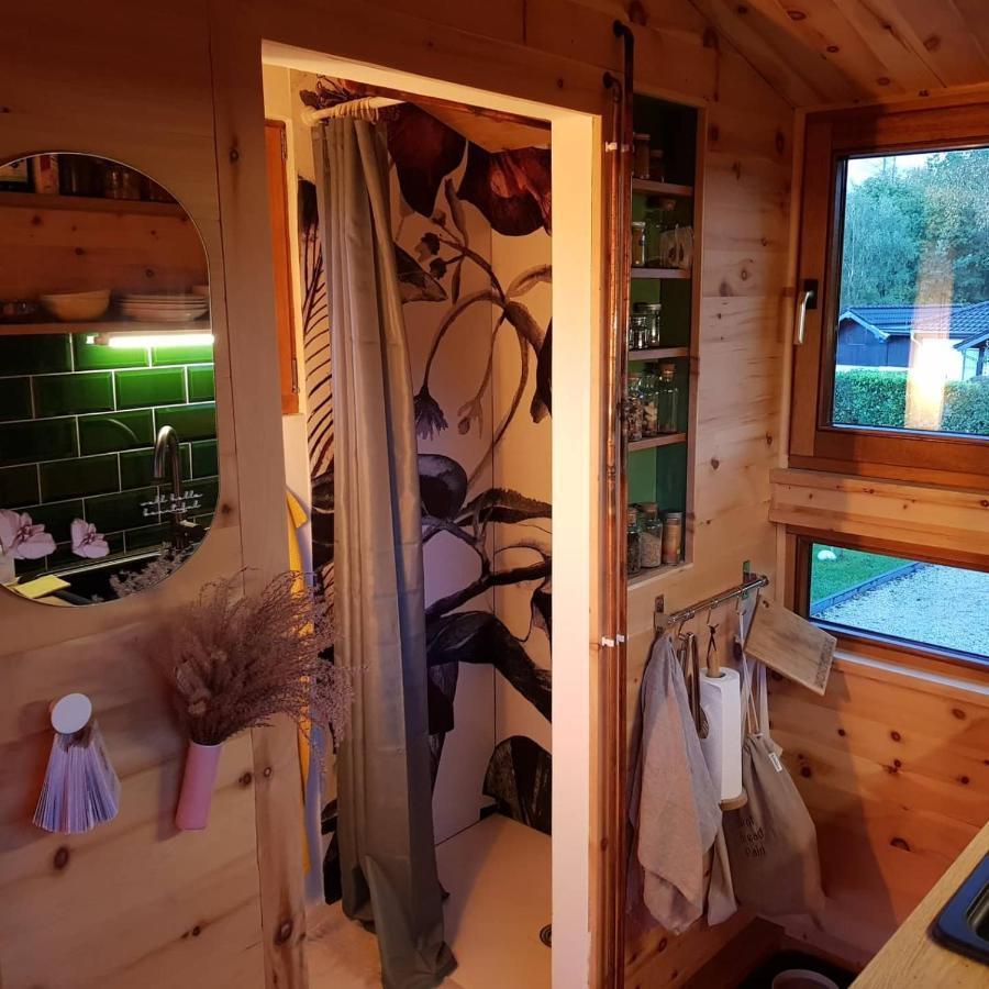 Zirbenholz Tiny House "Waldhauszeit" Am See 谬克 外观 照片