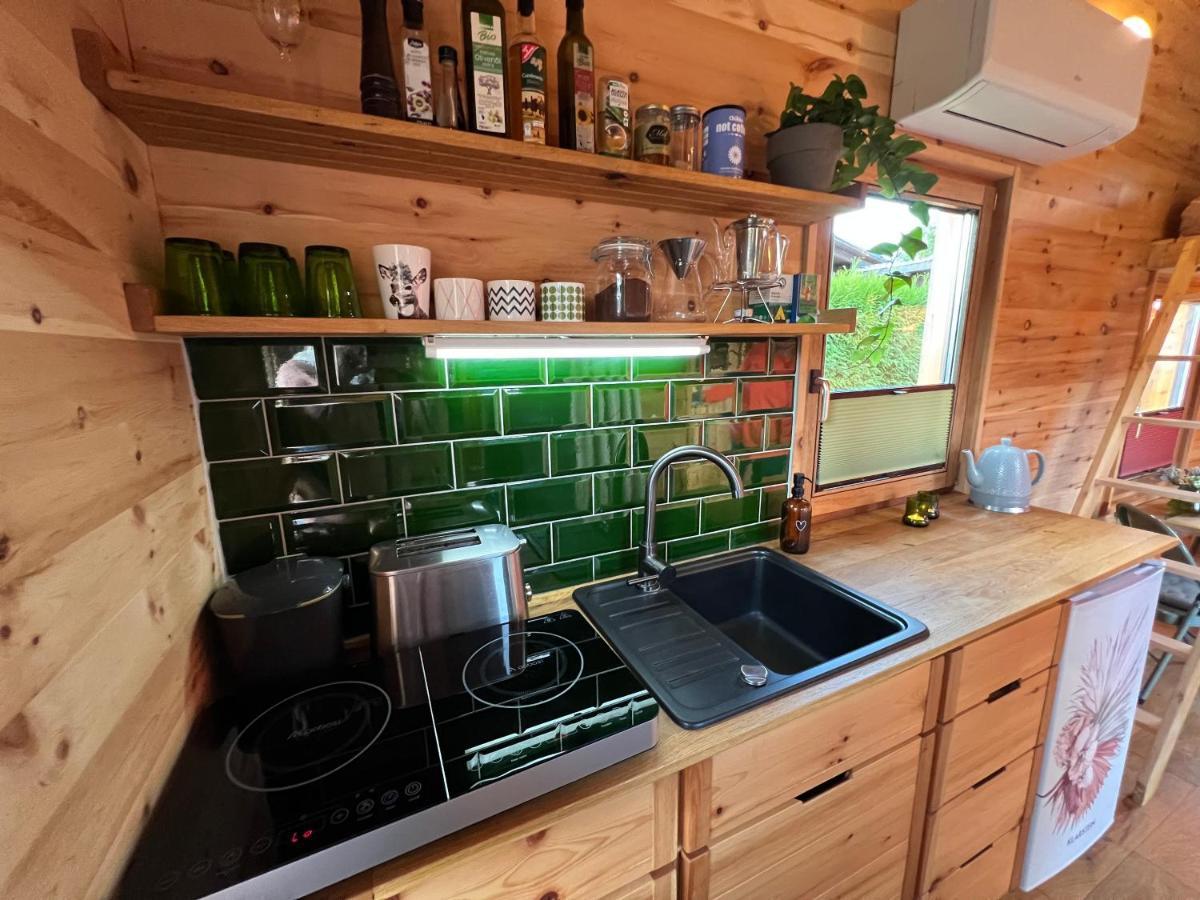 Zirbenholz Tiny House "Waldhauszeit" Am See 谬克 外观 照片
